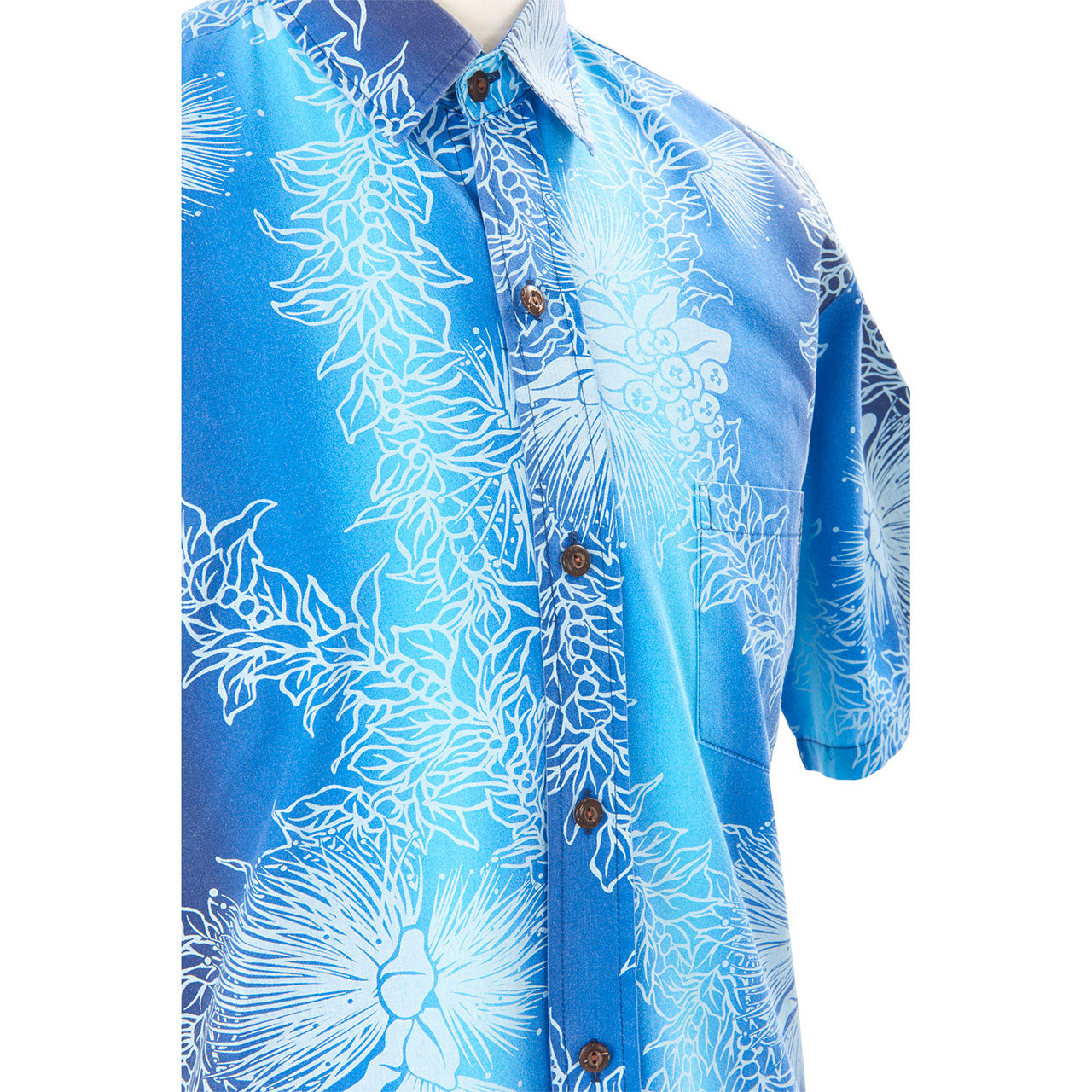 ムームーレインボー・オリジナルアロハシャツ/ブルー