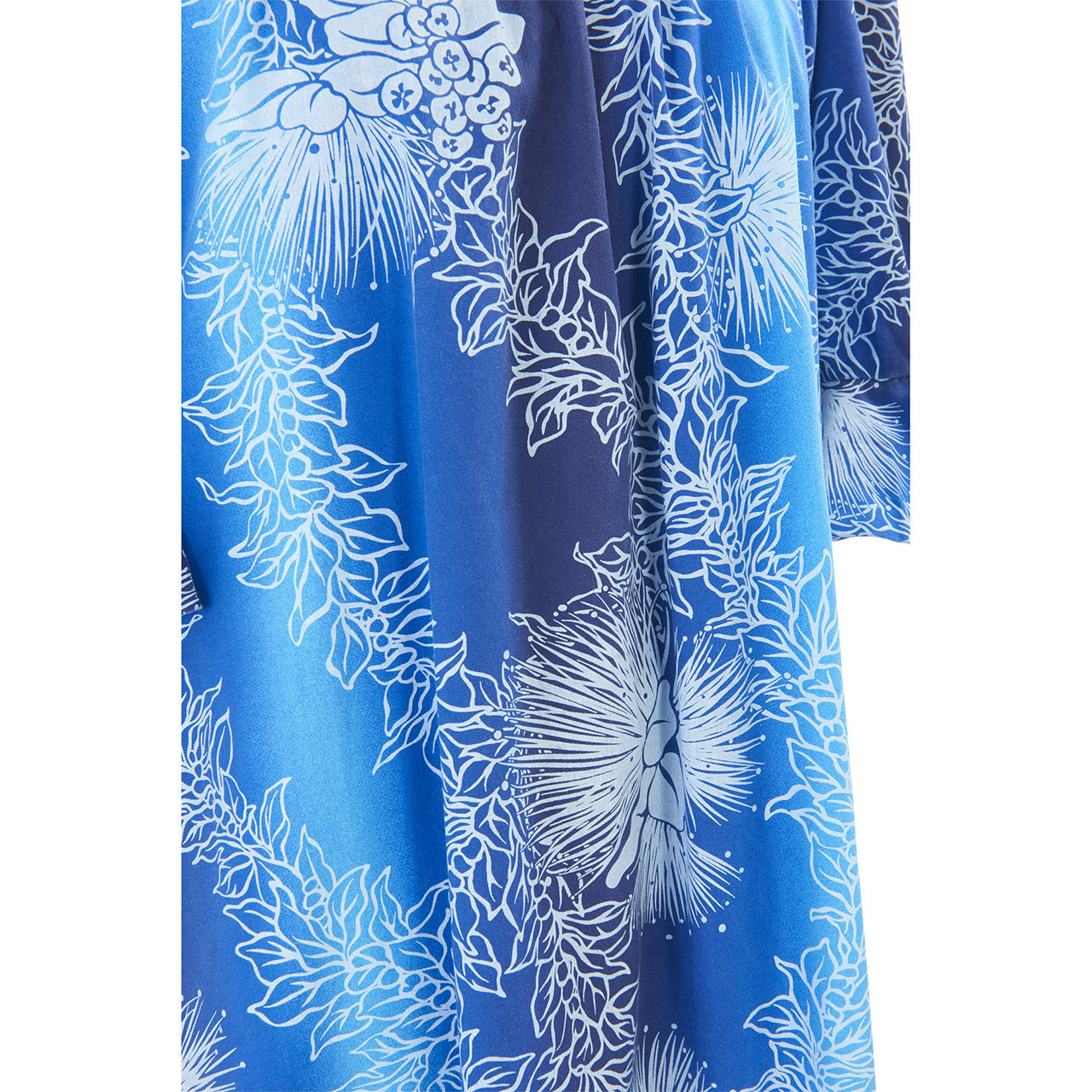 オリジナルハワイアンドレス・ハーフスリーブ/ブルー