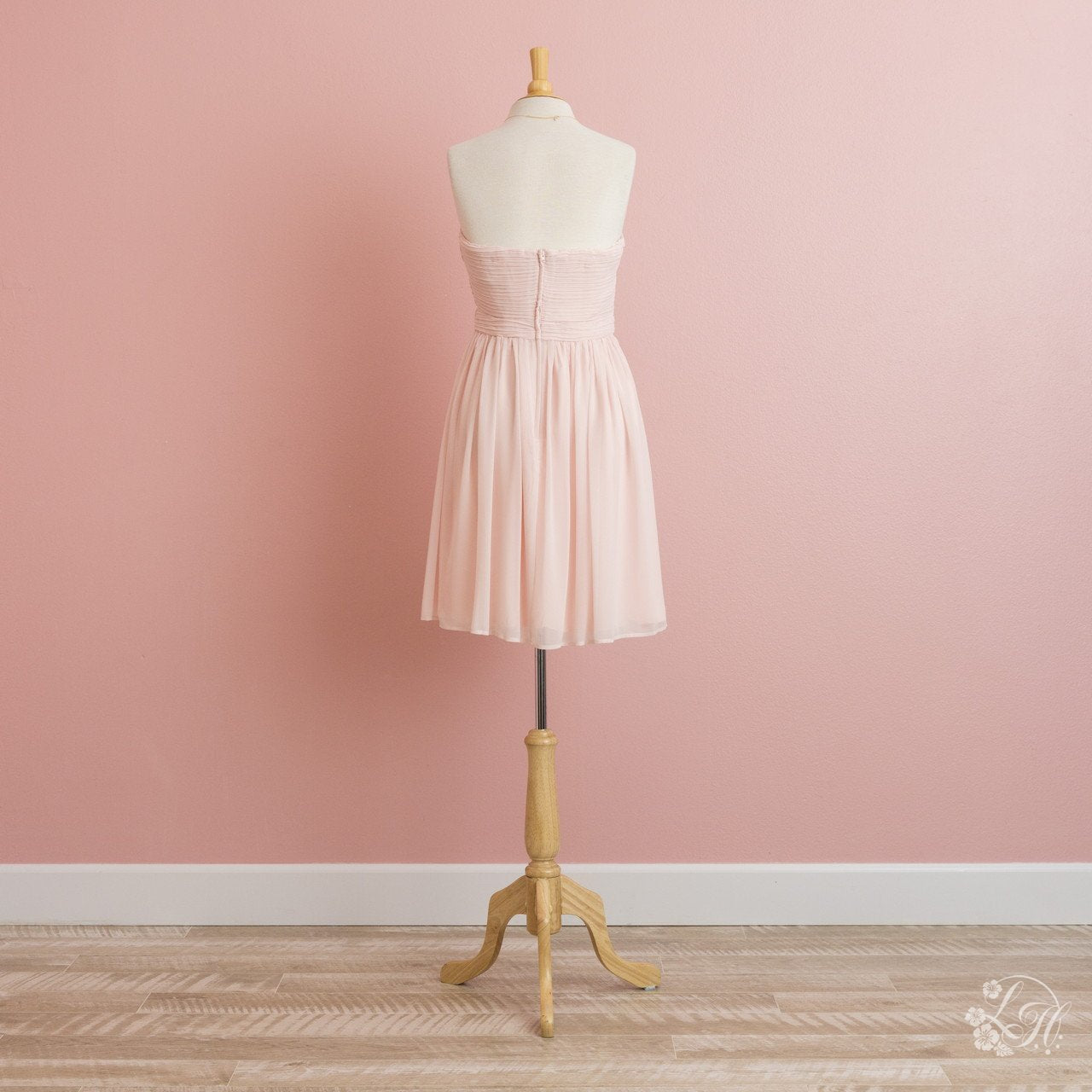 ブライズメイドドレス・ショート-ペールピンク