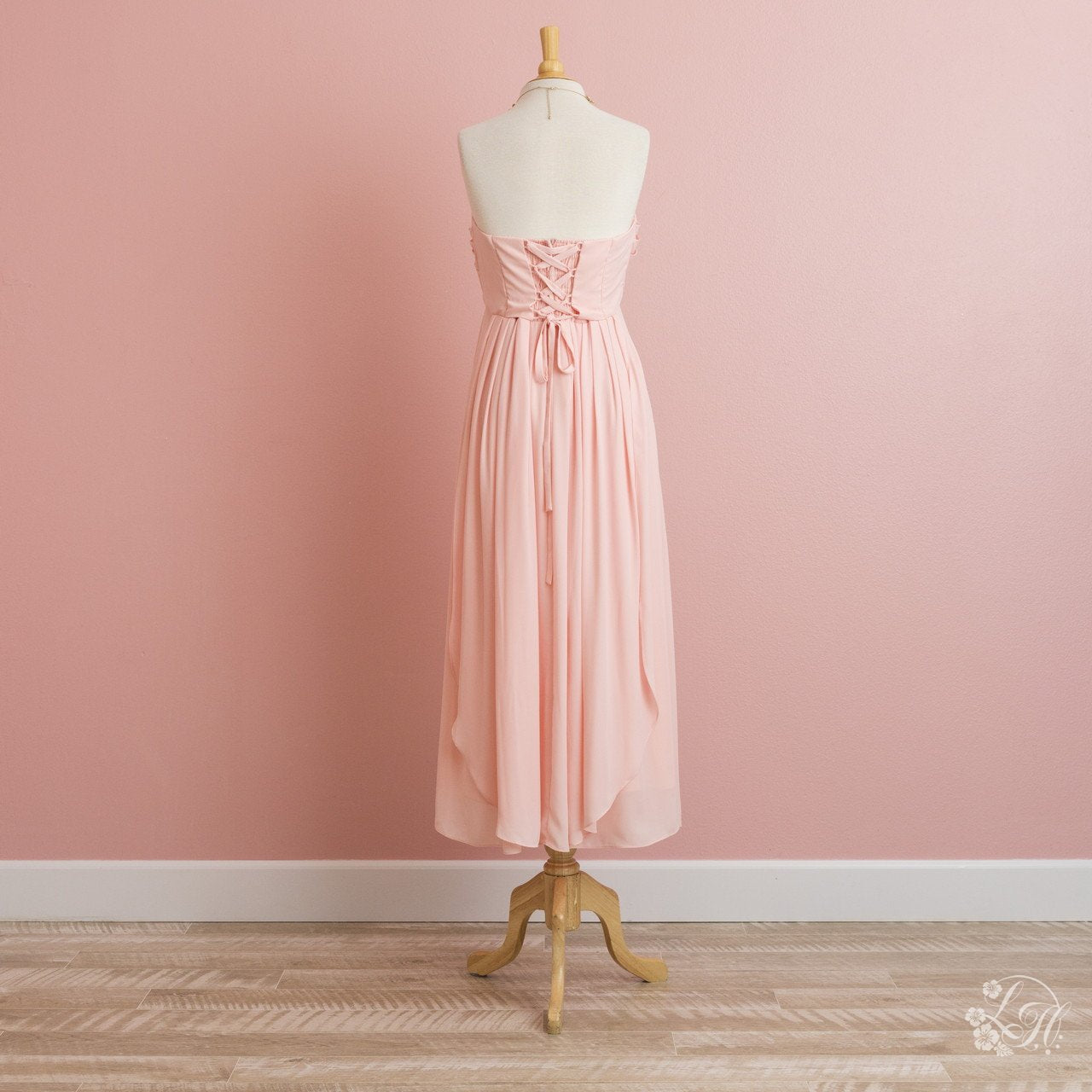 ブライズメイトベビーピンクパーティドレス