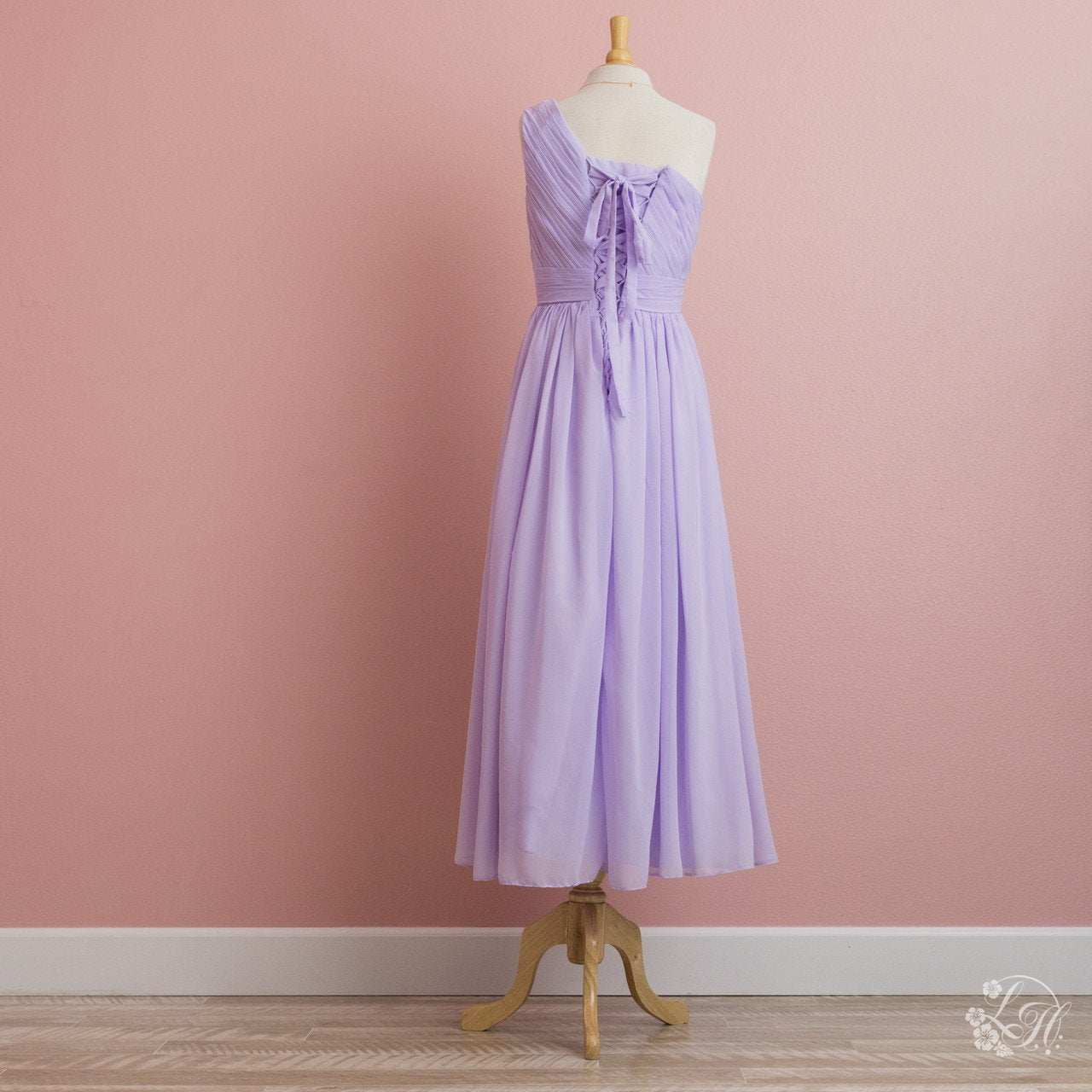 ブライズメイトパープルパーティドレス