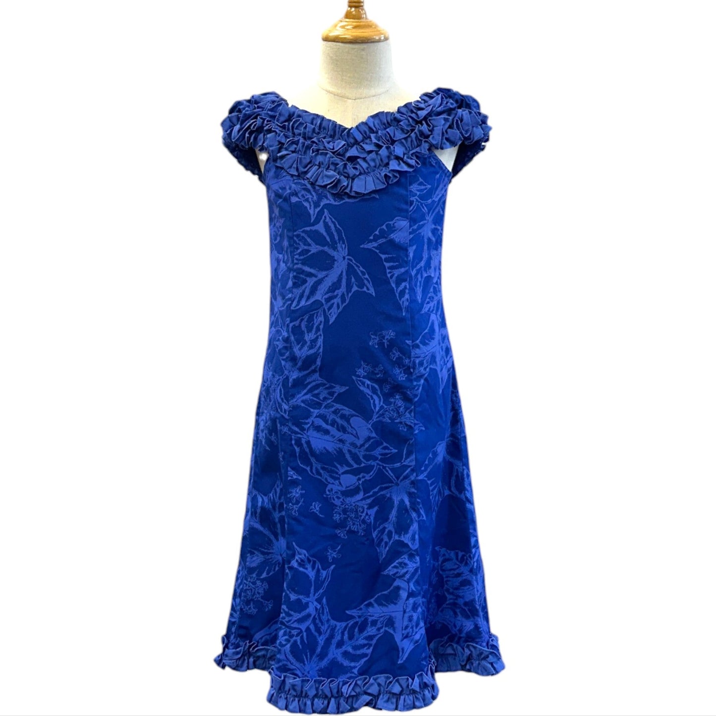 ククイ柄 ブルー キッズ ムームー