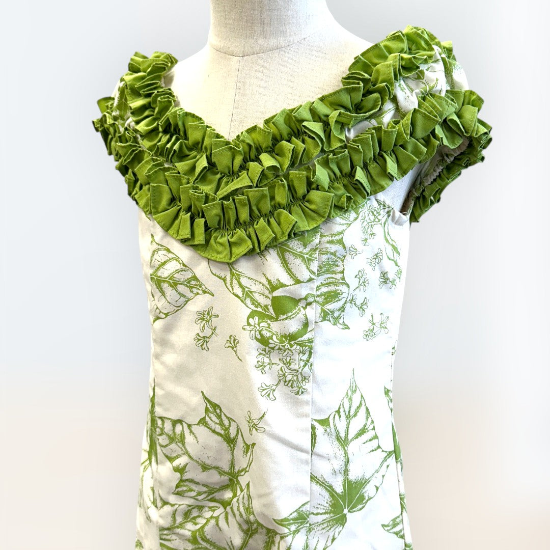 ククイ柄 グリーン キッズ ムームー