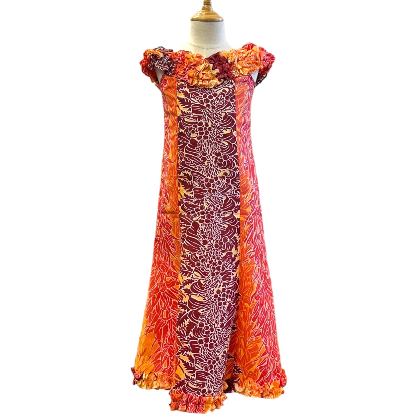 リコレイ柄 オレンジ キッズ ムームー