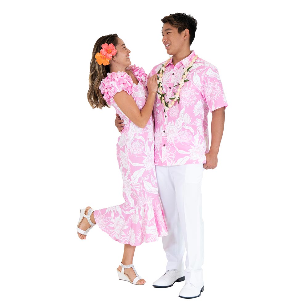 プロテア パステルピンク アロハシャツ