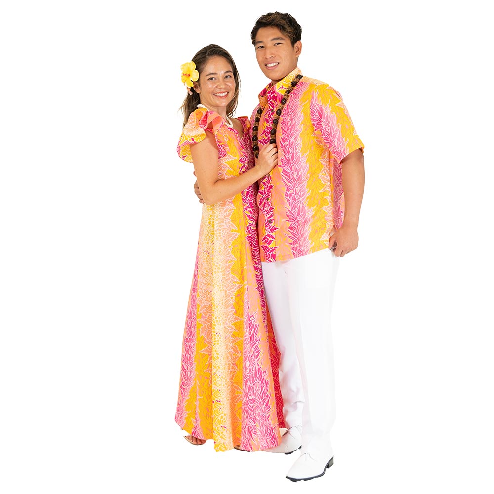 リコレイ ピンクグラデーション オフショルダードレス