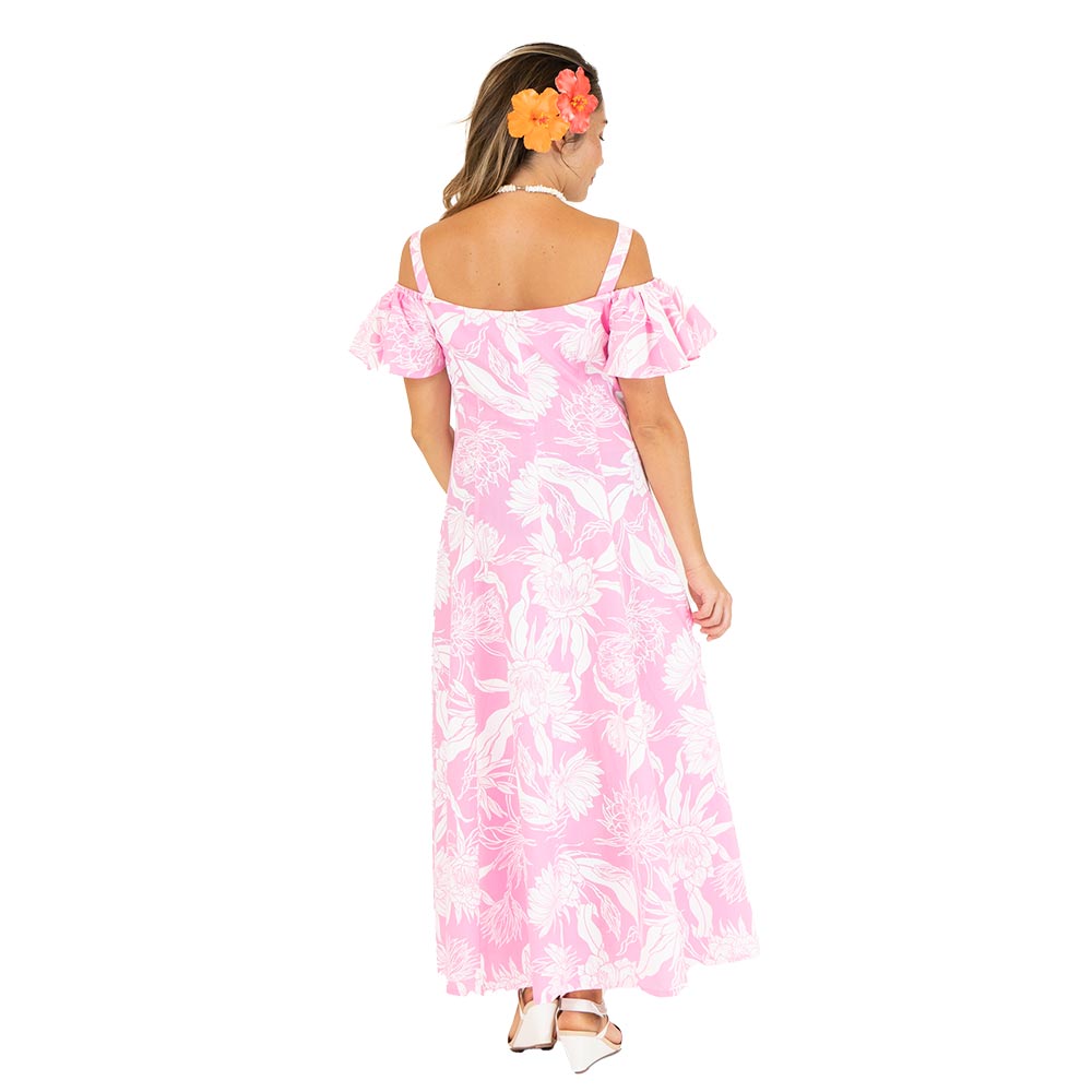 プロテア ピンク オフショルダードレス