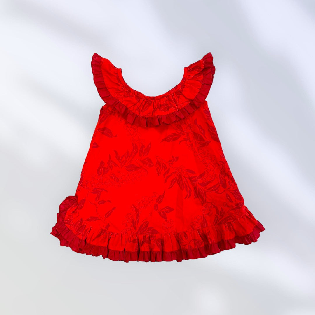 マイリ柄 レッド キッズ ムームー