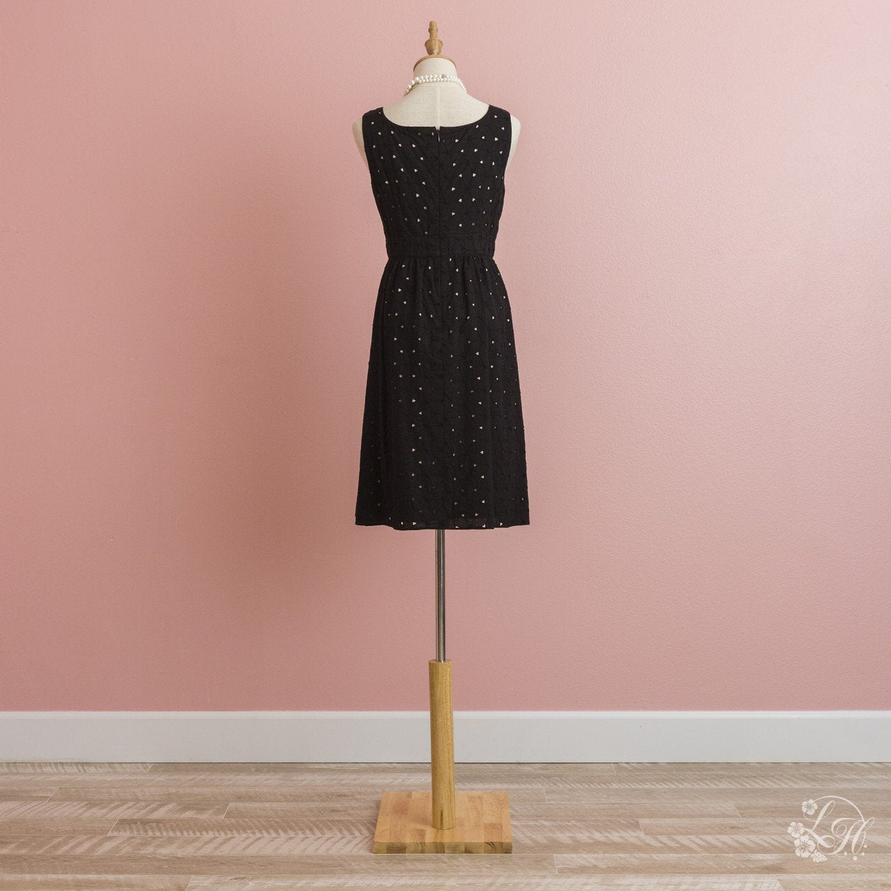 ブラックドットミニワンピース