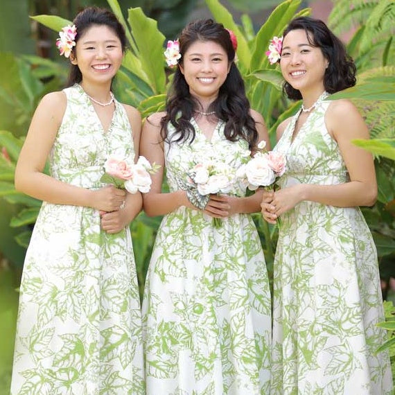 ククイ柄 グリーン - 親子ペアセット