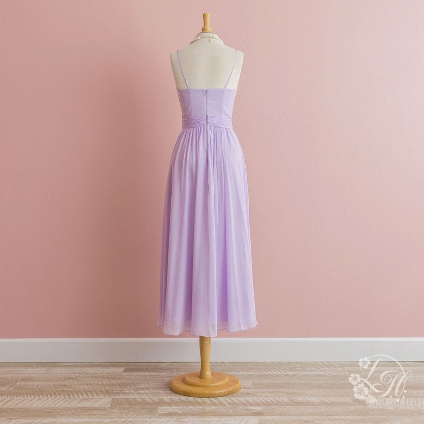 ブライズメイトパープルパーティドレス