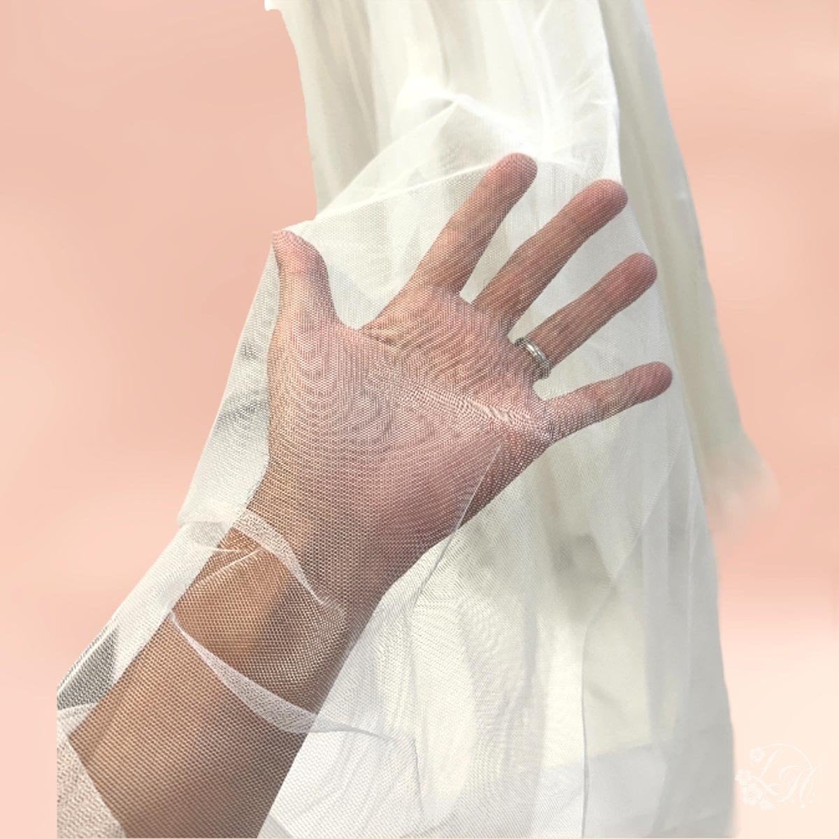 A ラインシフォンウェディングドレス