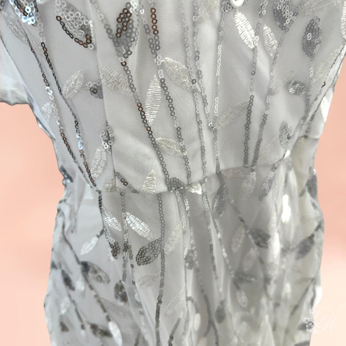 スパングルリーフVネックドレス