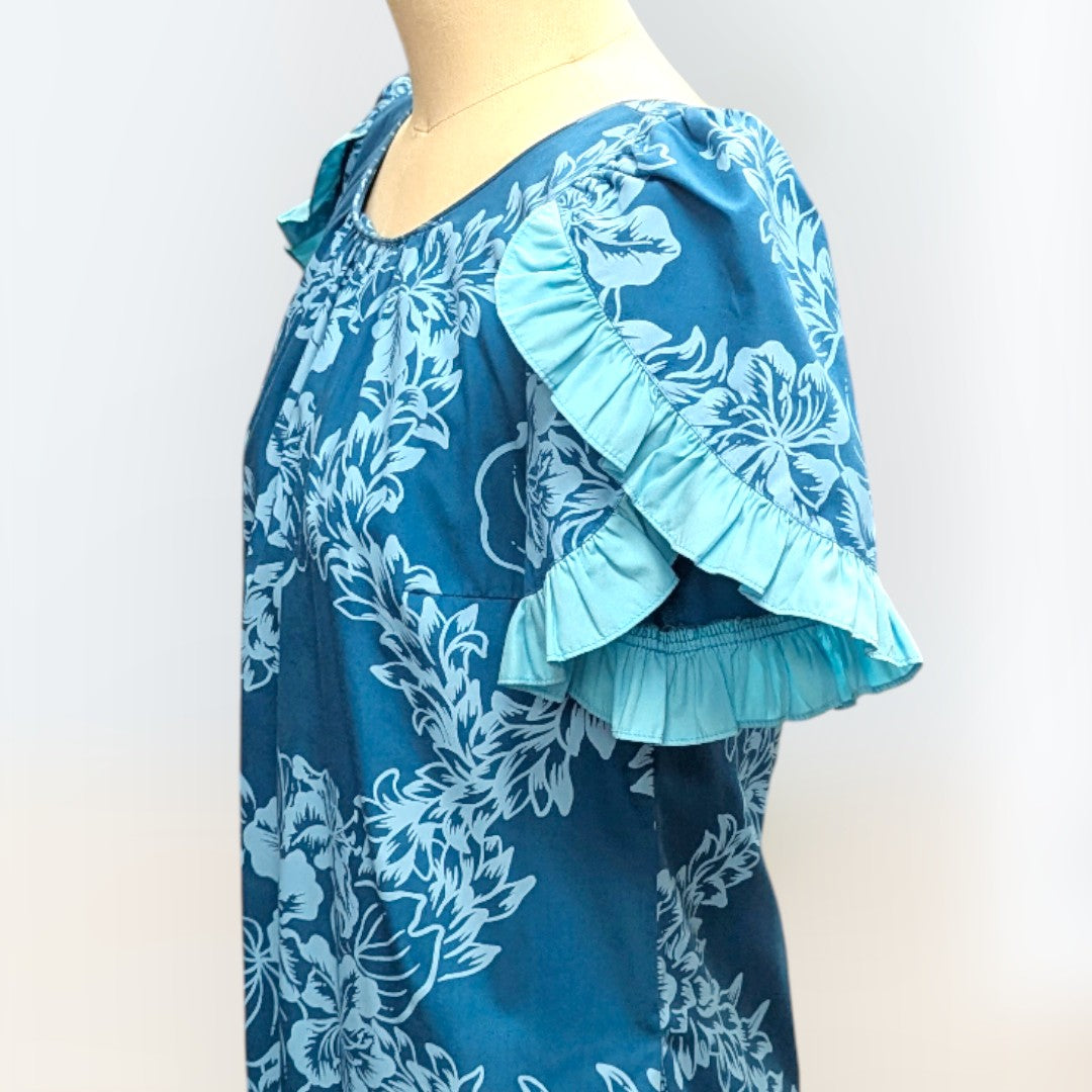 チューベローズ柄 ムームードレス / グリーン