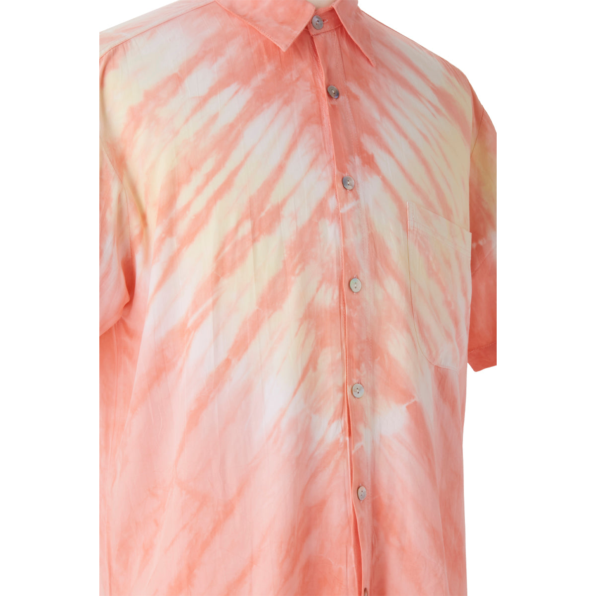 ムームーレインボー・オリジナルアロハシャツ/サーモンピンク