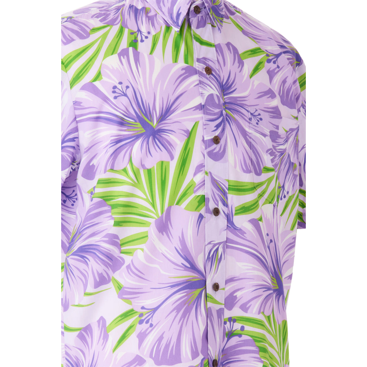ハイビスカス柄アロハシャツ/ヴァイオレット