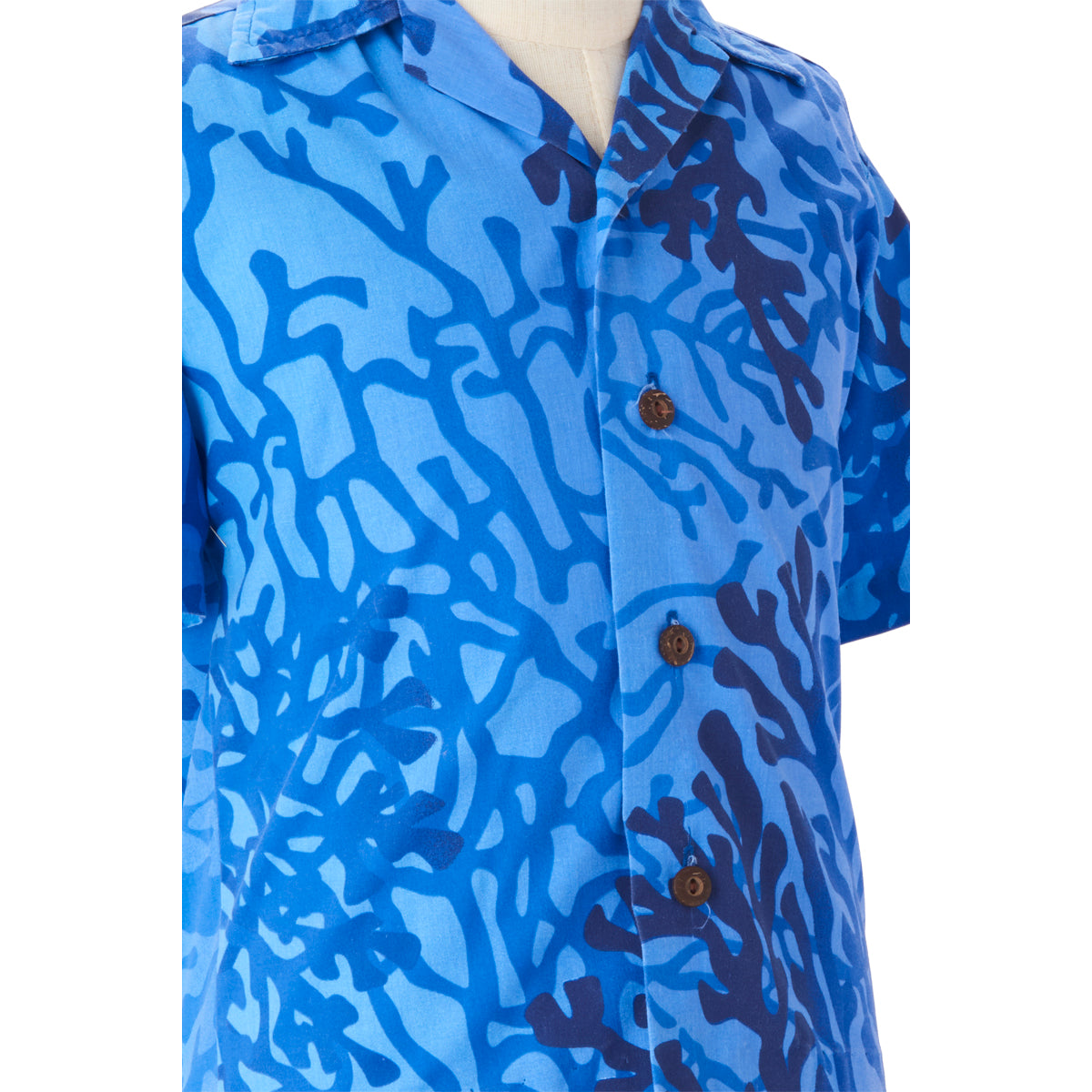 サンゴ柄・子供服ボーイズ・アロハ/ブルー