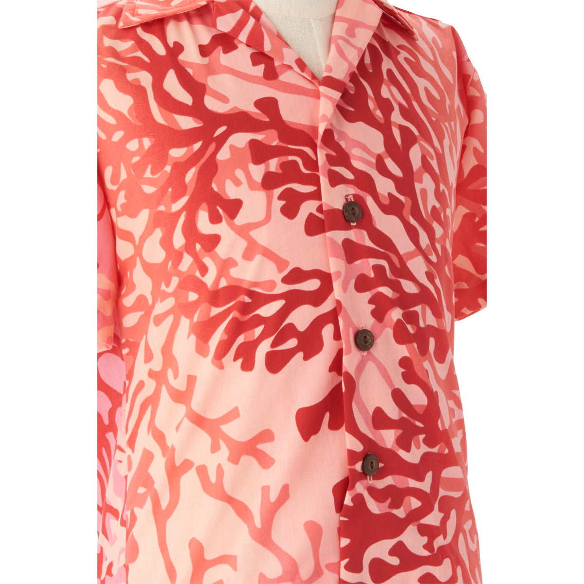 サンゴ柄・子供服ボーイズ・アロハ/オレンジ 家族でお揃い