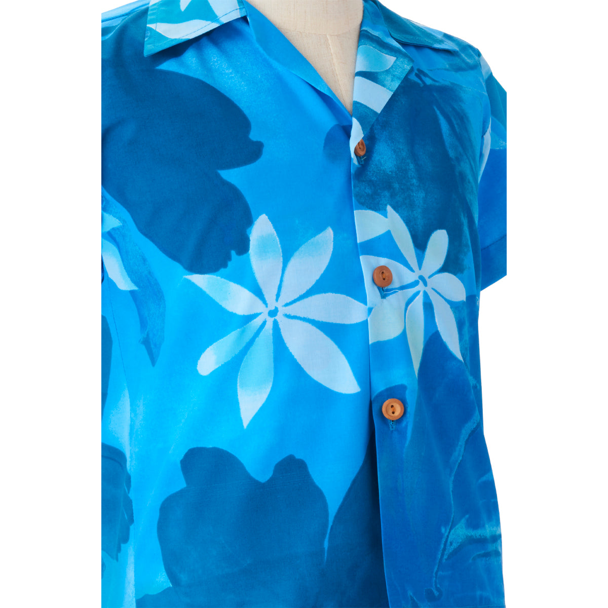 プルメリア柄子供服ボーイズ・アロハ/ブルー