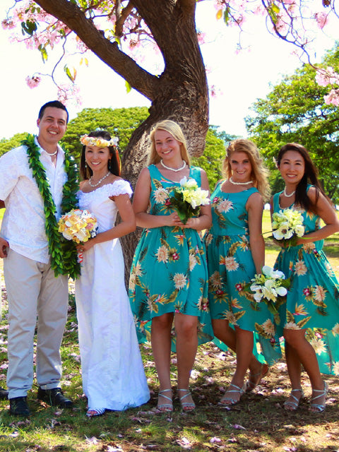 セレス柄フィッシュテールドレス