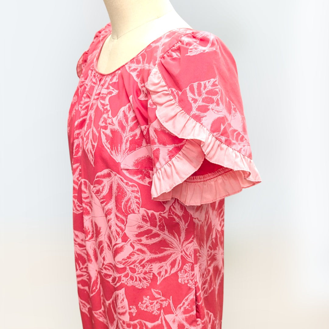 ククイ柄 ピンク ムームードレス