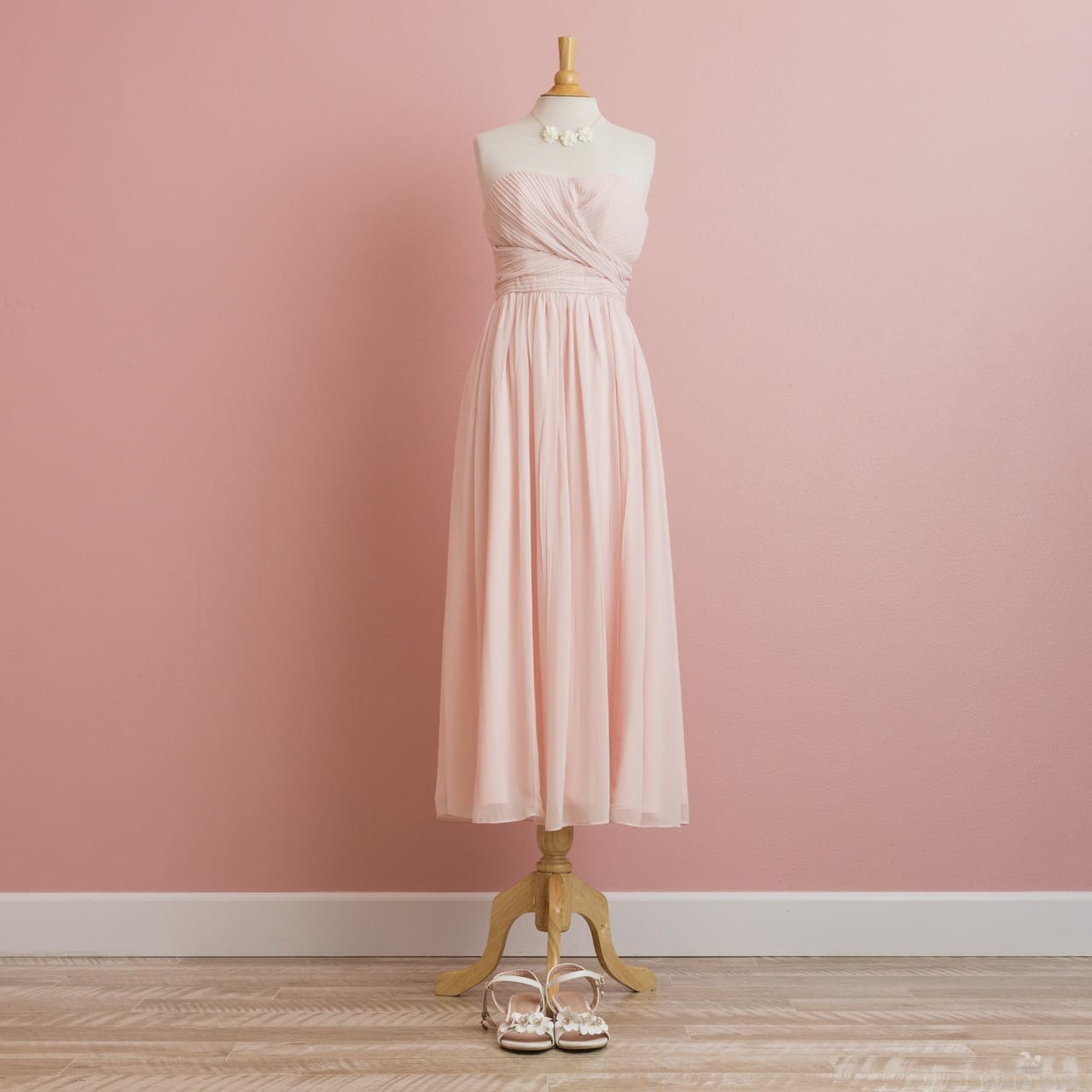 ブライズメイドドレス・ロング-ペールピンク