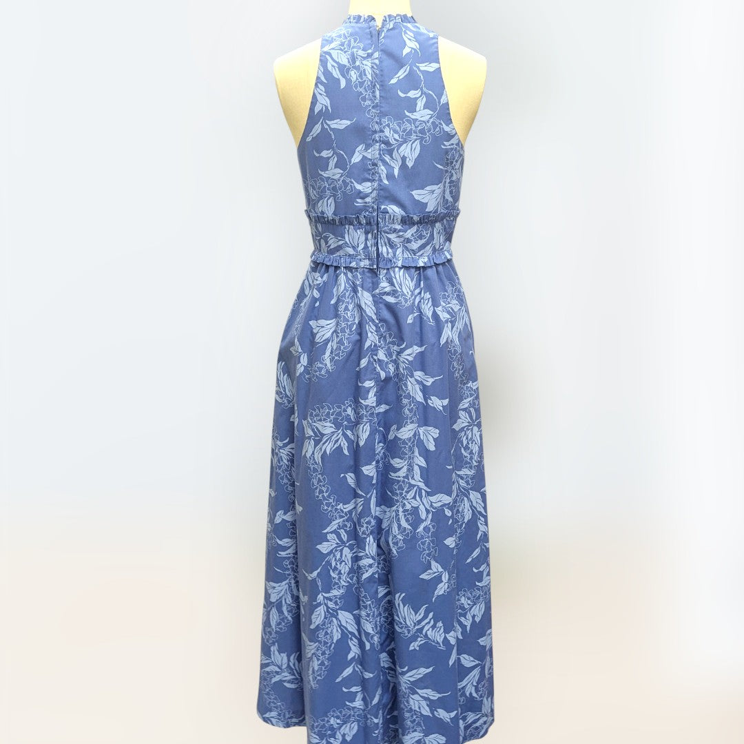 マイリ柄 ブルー タンクドレス