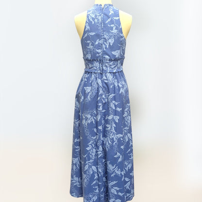マイリ柄 ブルー タンクドレス
