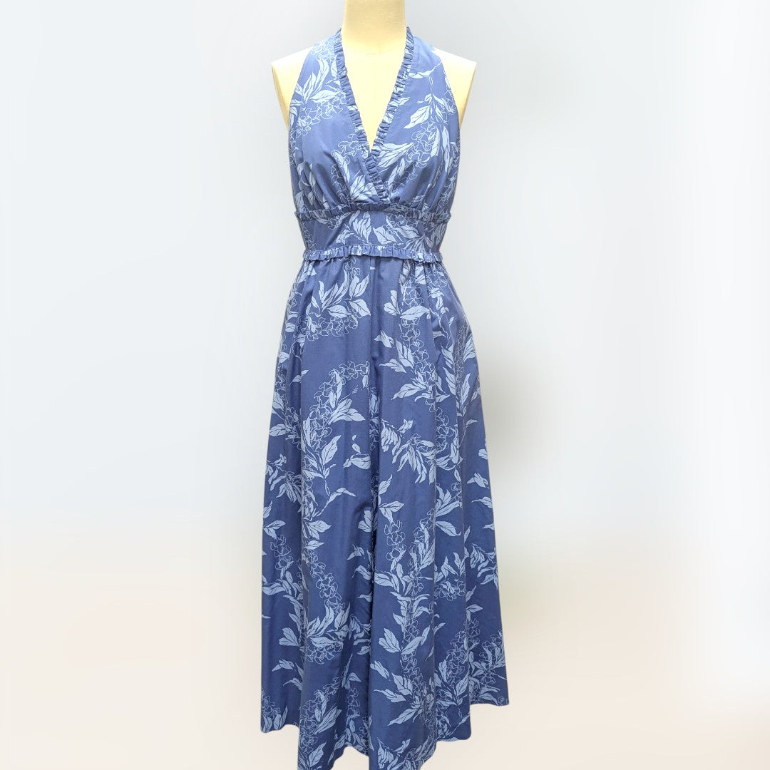 マイリ柄 ブルー タンクドレス