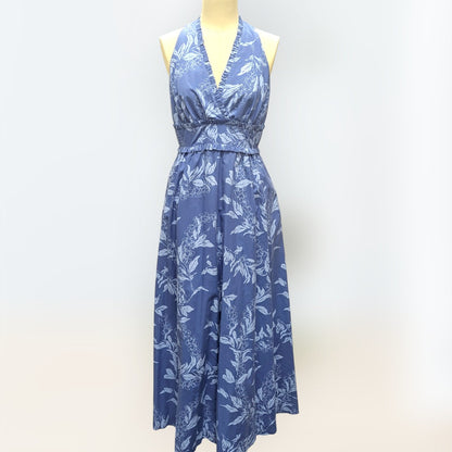 マイリ柄 ブルー タンクドレス