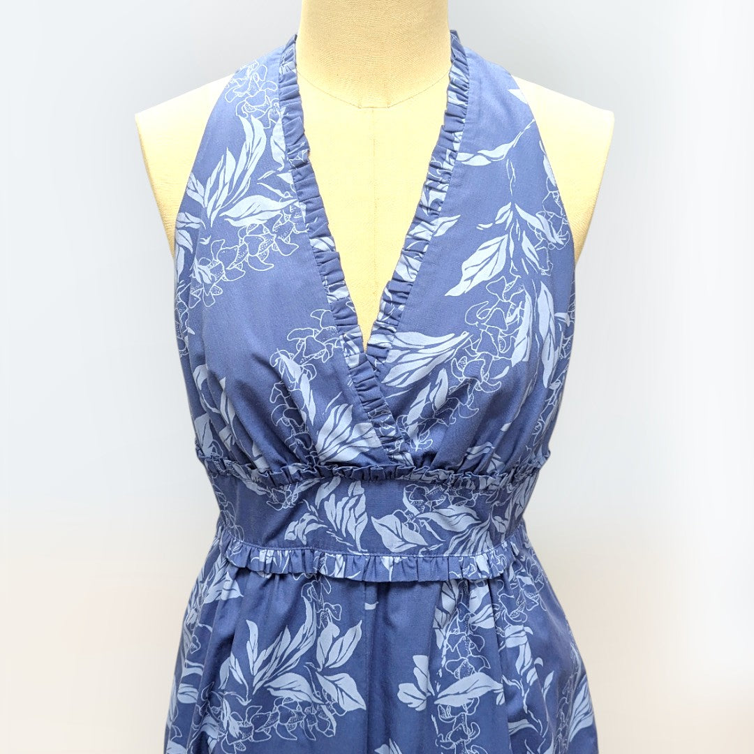 マイリ柄 ブルー タンクドレス