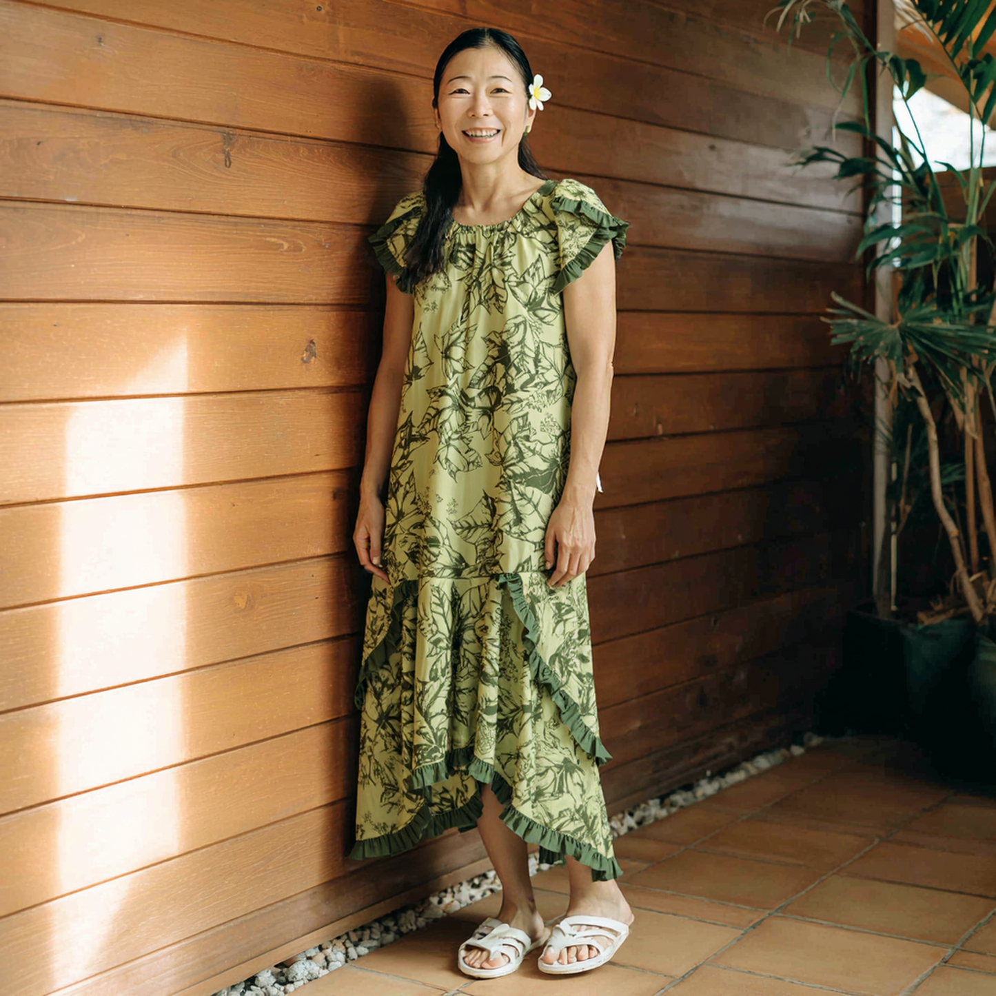 ククイ柄 シトロン ムームードレス