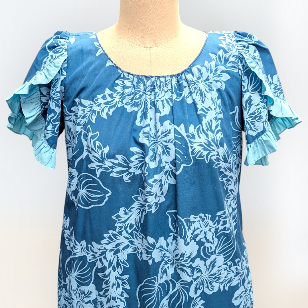 チューベローズ柄  ムームードレス / グリーン