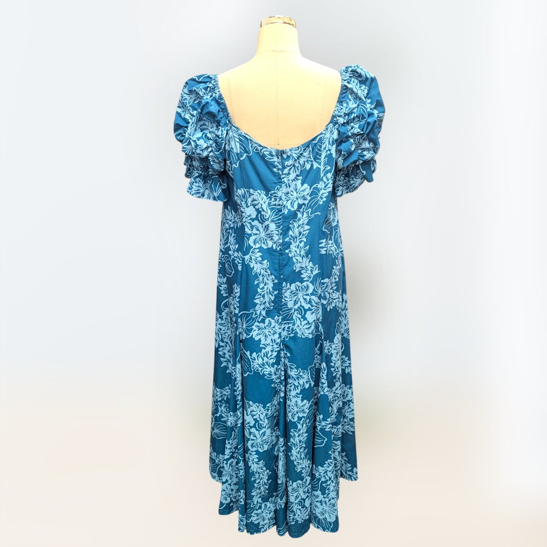 チューベ柄 半袖ドレス グリーン