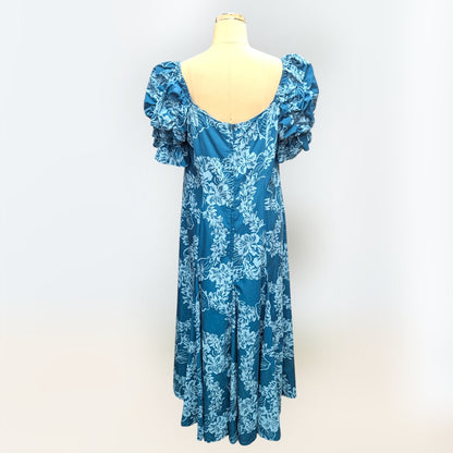 チューベ柄 半袖ドレス グリーン