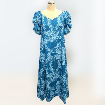 チューベ柄 半袖ドレス グリーン