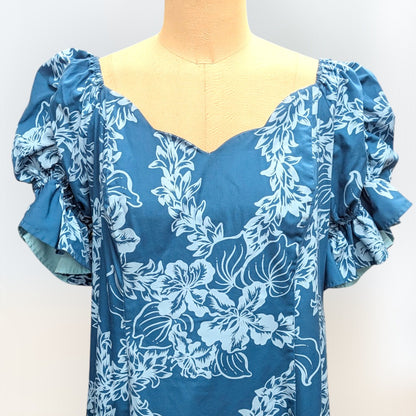 チューベ柄 半袖ドレス グリーン