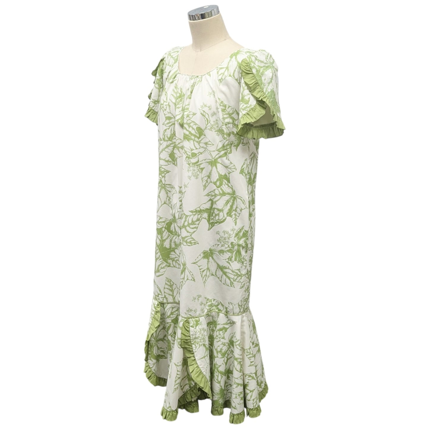 ククイ柄 グリーン ムームードレス