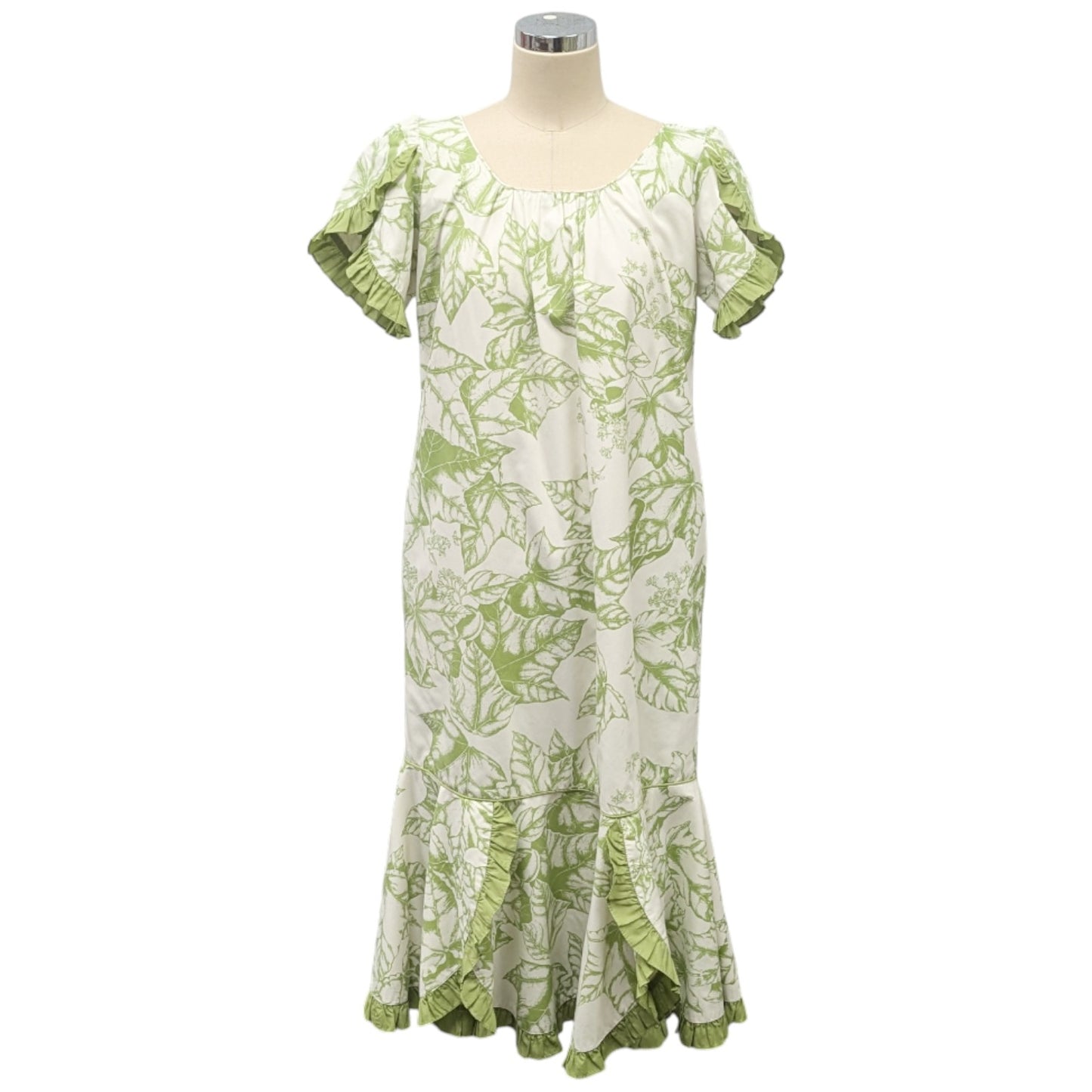 ククイ柄 グリーン ムームードレス