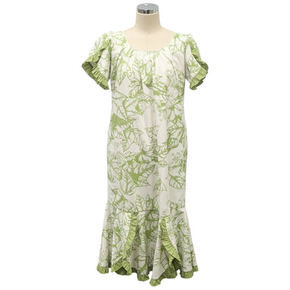 ククイ柄 グリーン ムームードレス