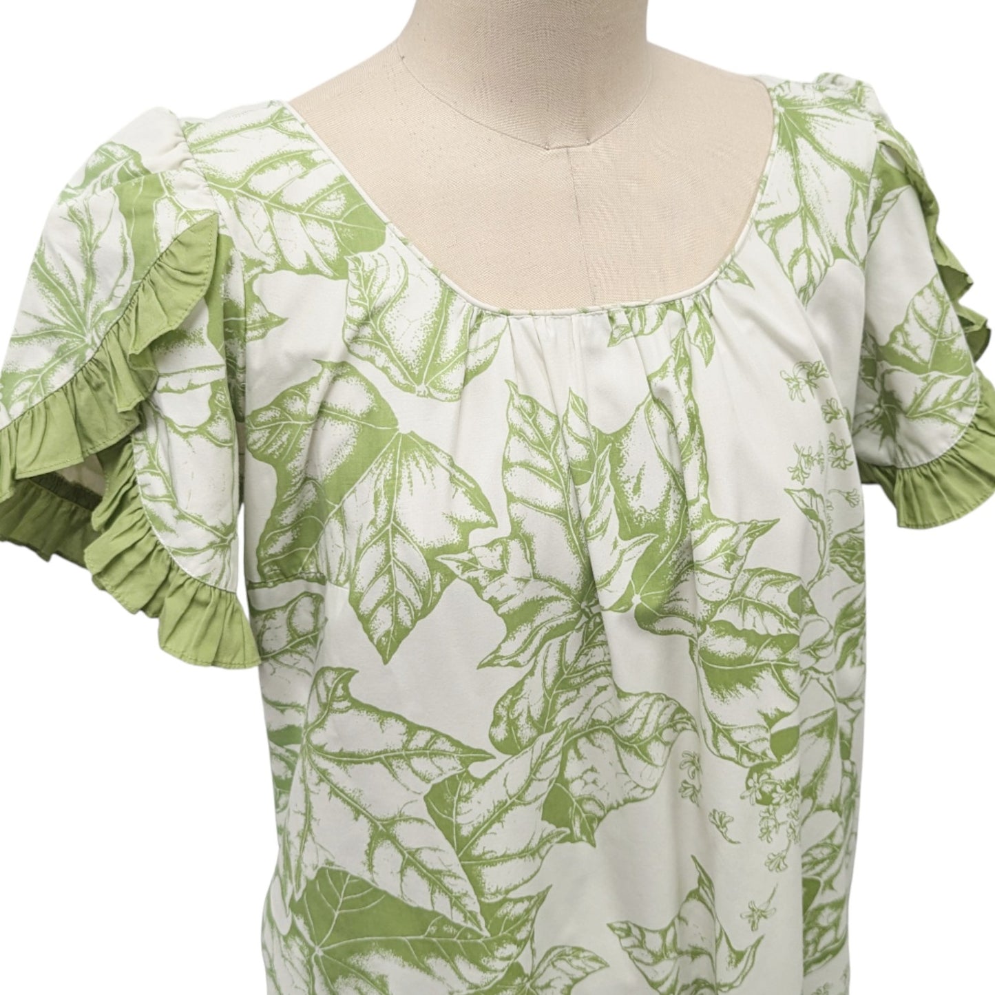 ククイ柄 グリーン ムームードレス