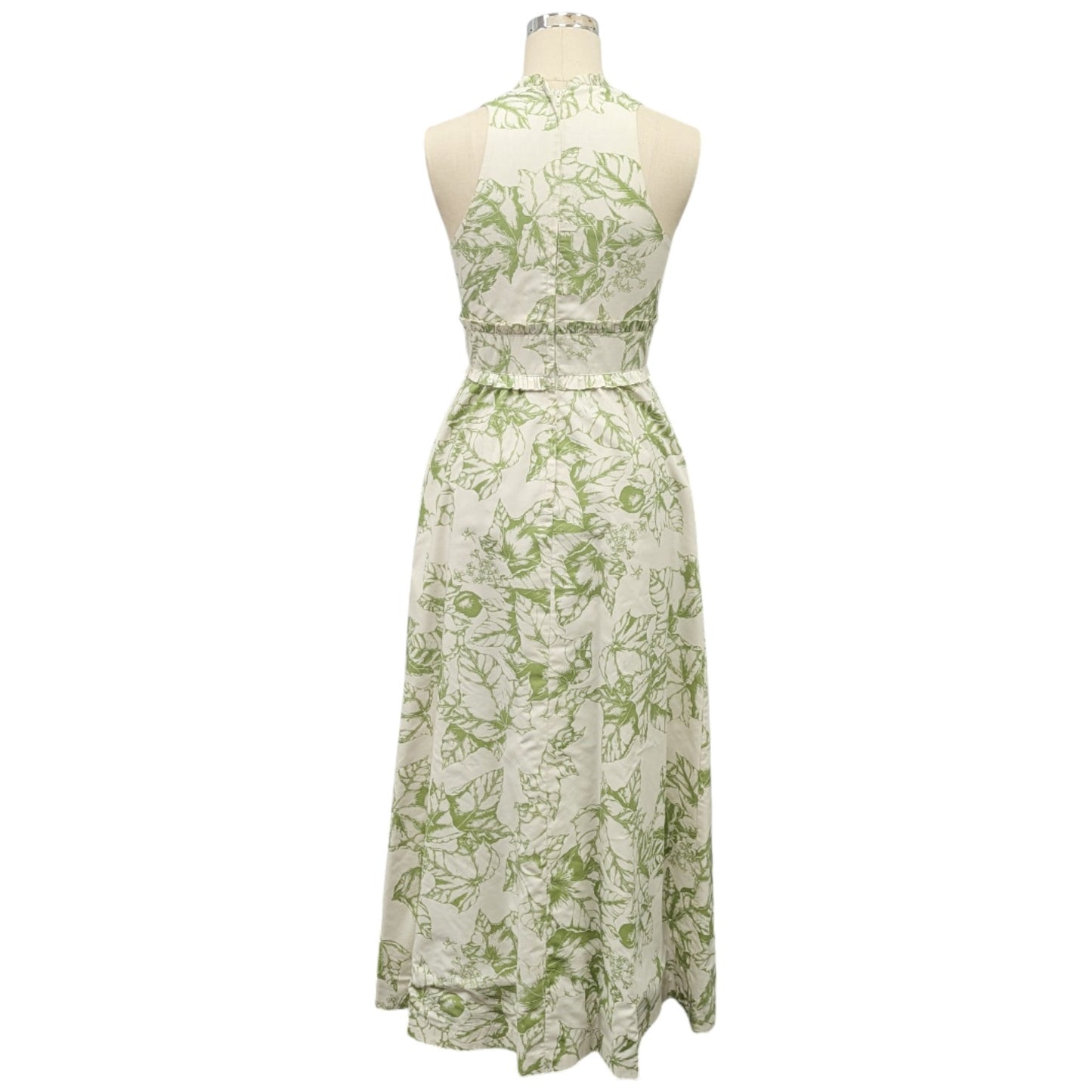 ククイ柄 グリーン タンクドレス