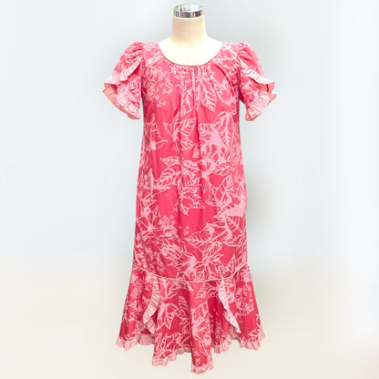 ククイ柄 ピンク ムームードレス