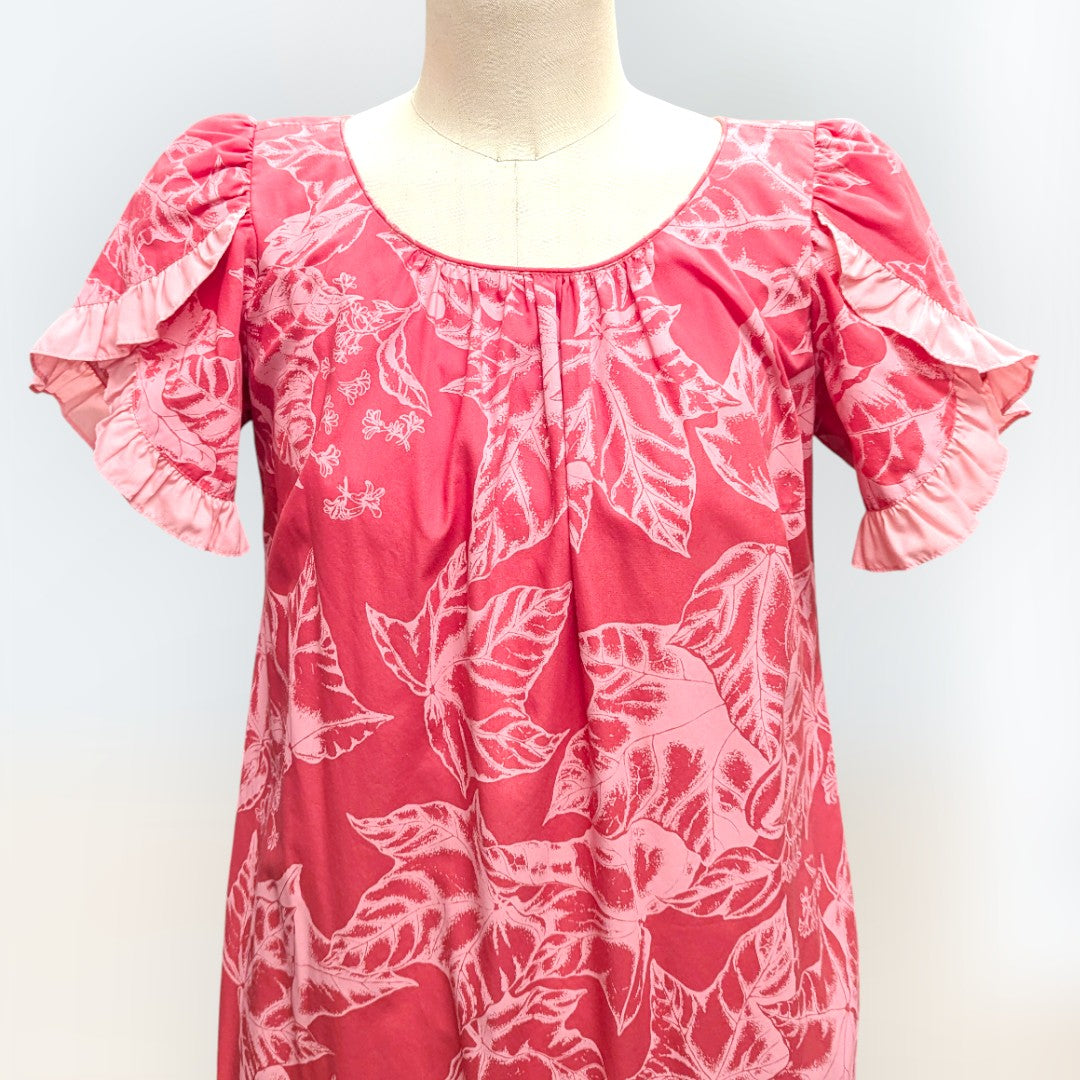 ククイ柄 ピンク ムームードレス