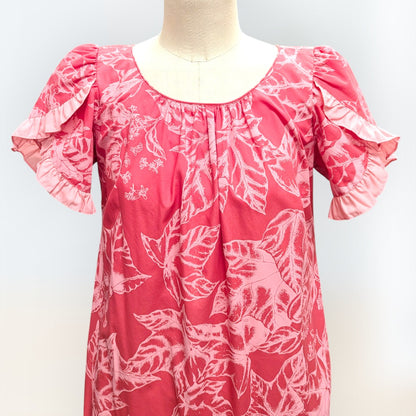 ククイ柄 ピンク ムームードレス