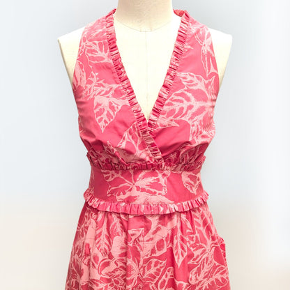 ククイ柄 ピンク タンクドレス