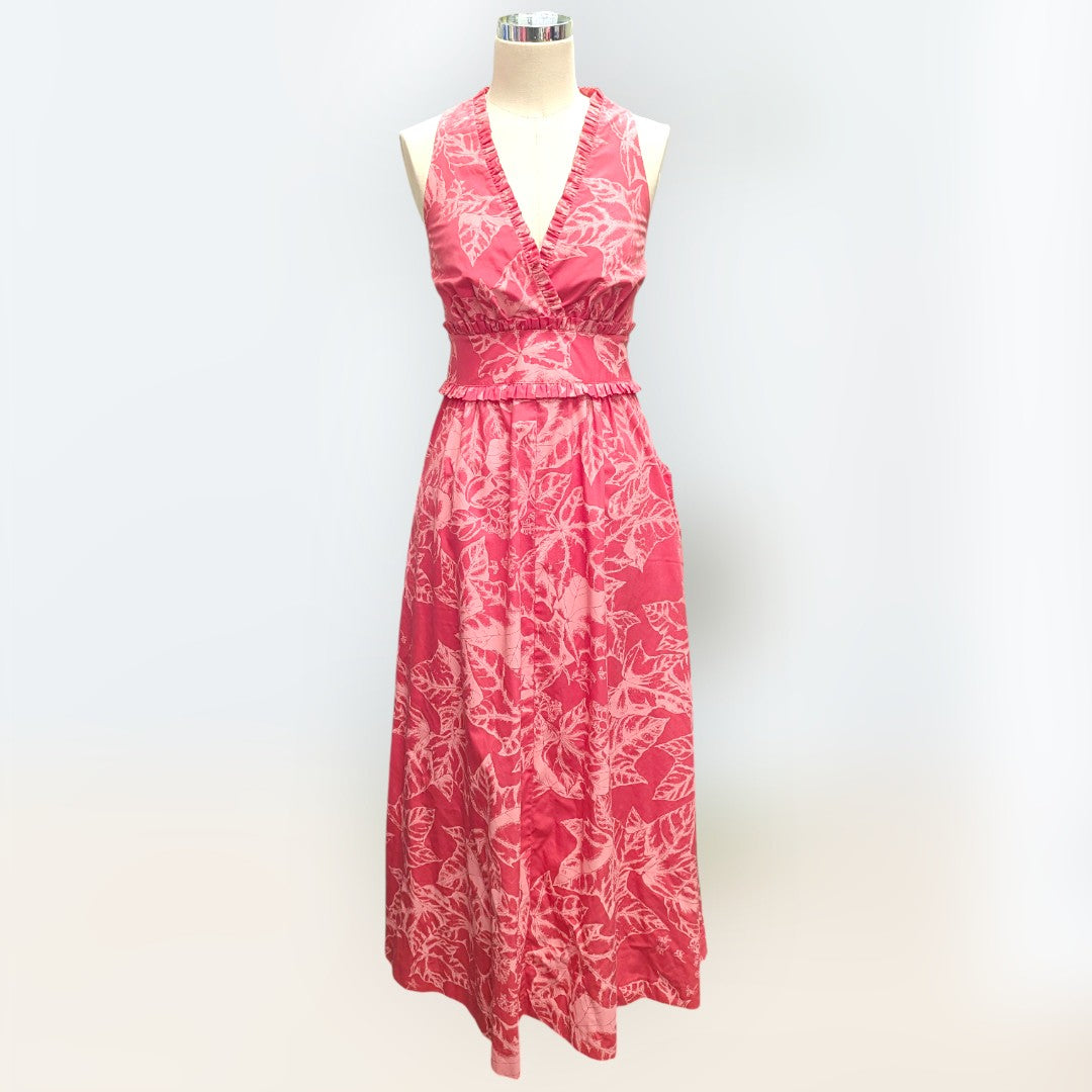 ククイ柄 ピンク タンクドレス