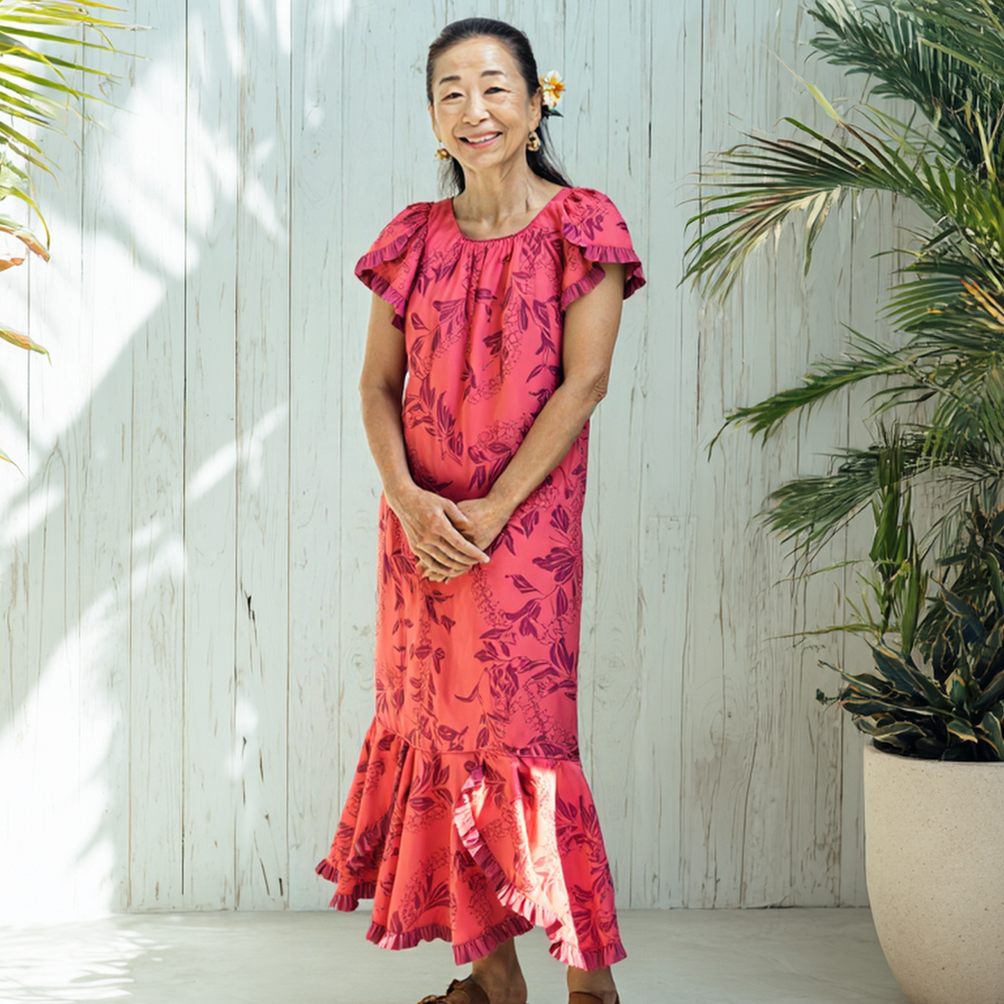 マイリ柄  ムームードレス / レッド