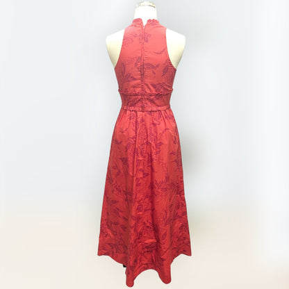 マイリ柄 レッド タンクドレス