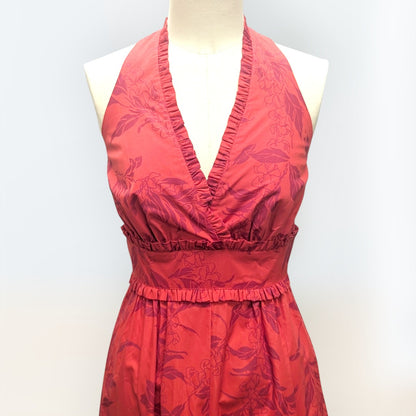 マイリ柄 レッド タンクドレス